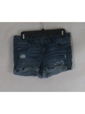 Vanilla Star Low Rise Shortie Women's Frayed Torn Booty Jean Shorts Size 7